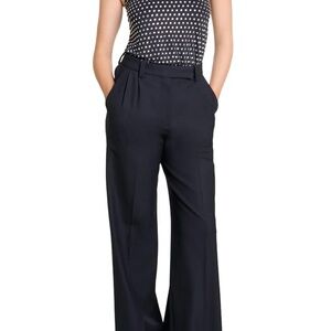 Maje Wool Pernoui Wide Leg Pants